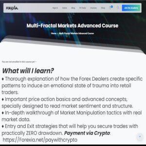 Forexia - Multi Fractal Markets Advanced Course