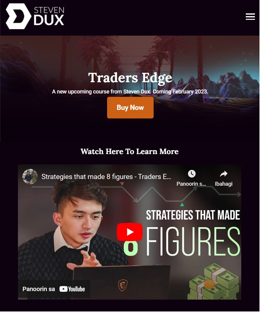 [NEW 2023] Steven Dux Trader's Edge Course 2023 Strategies that