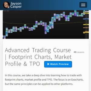 [NEW] Jayson Casper - Advanced Trading Course - Footprint Charts, Market Profile & TPO