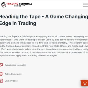 Trading Terminal Academy - Reading the Tape - A Game Changing Edge in Trading - Paras Jandwani