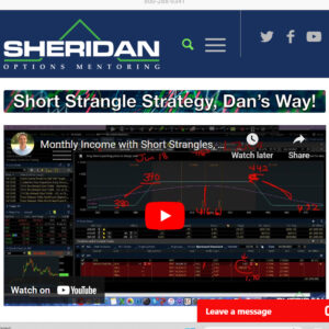 Dan Sheridan - Short Strangles Strategy - Dan's Way - Sheridan Mentoring