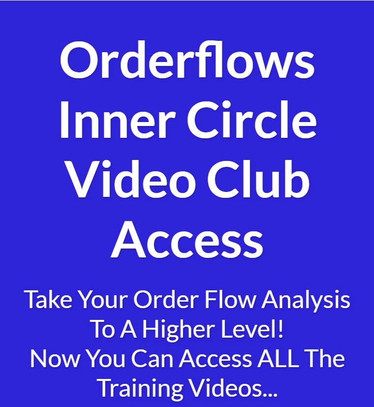 Cover image for Orderflows Inner Circle Video Club featuring the course title and order flow trading visuals.