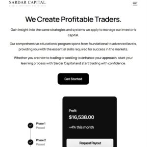Course cover image for Sardar Capital The Academy: group live class, market analysis, and trader community.