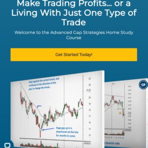 Cover image for T3 Live Advanced Gap Strategies course showcasing precision gap trading techniques for stocks, forex, and futures.