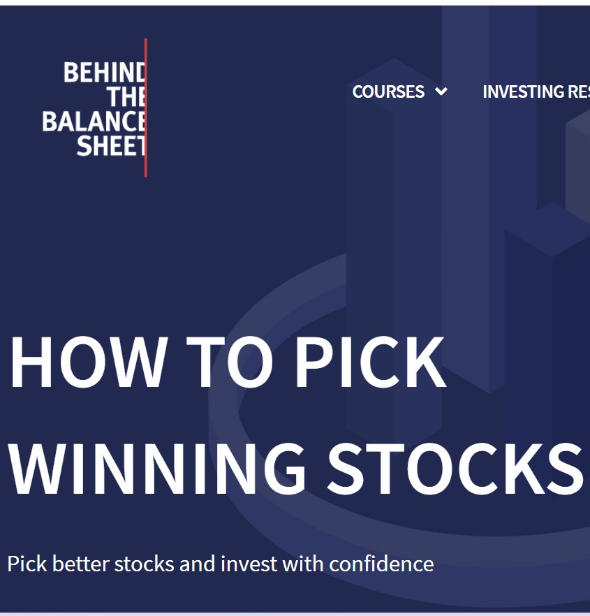 How to Pick Winning Stocks course by behind the balance sheet