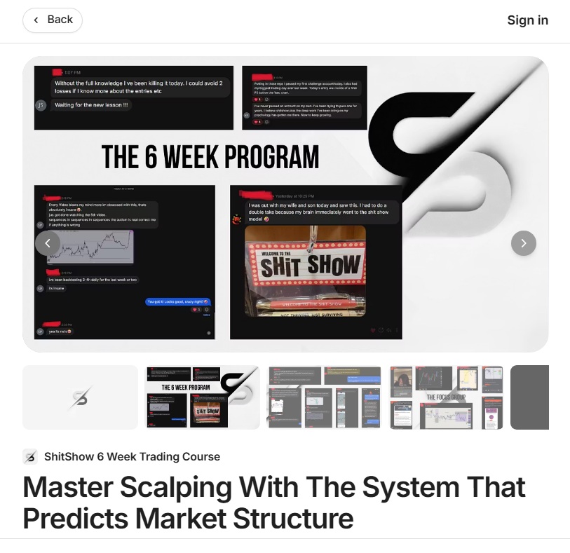 Shit Show 6 Week Trading Course
