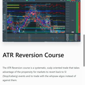 Scott Pulcini ATR Reversion Course trading curriculum showing ATR reversion strategies and scalp trading setups