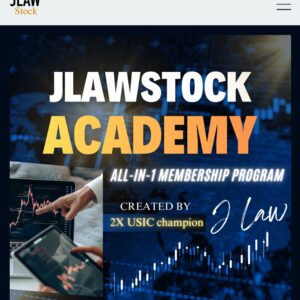 JLawStock Academy Core Methodology trading course cover featuring the M.E.T.S trading strategy curriculum