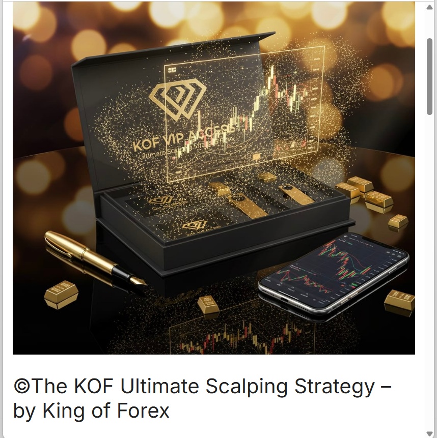 King of Forex Ultimate Scalping Strategy trading course cover featuring advanced forex scalping training modules
