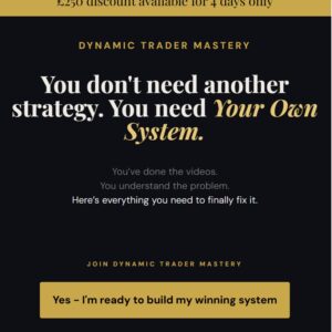 JEAfx Dynamic Trading Mastery course digital cover showing narrative trading system and structured price action framework