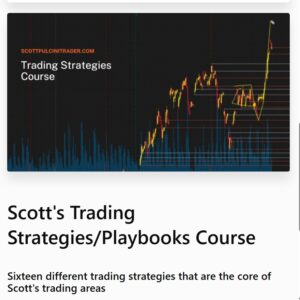 Scott Pulcini trading strategies course digital cover showing playbook setups and trading methodologies