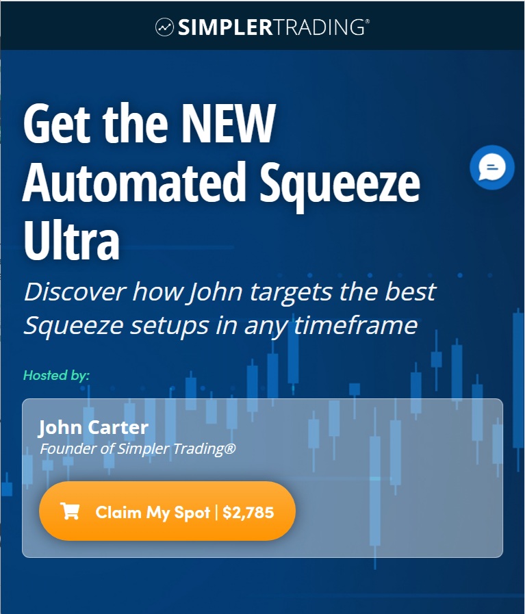 Simpler Trading Ultra Squeeze Premium 2026 trading course digital cover with Squeeze Ultra indicators and tools