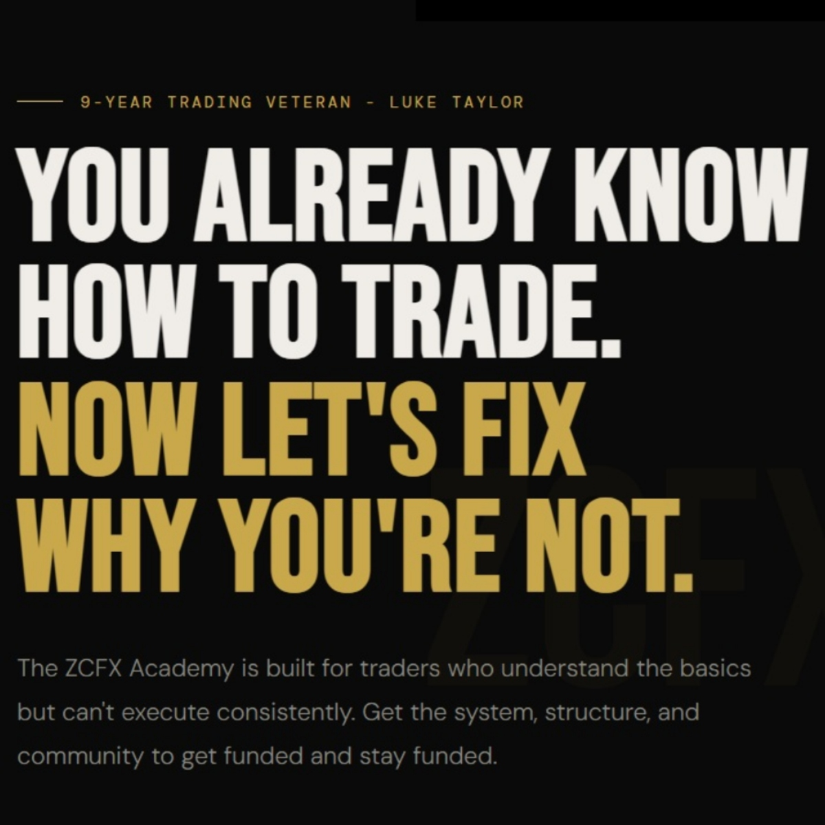 ZCFX Trading Course teaching the ZCFX V1 strategy, price action, risk management, and trade execution