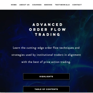 Fractal Flow Pro Advanced Order Flow Trading course cover featuring advanced order flow trading techniques