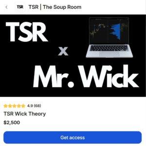 TSR Wick Theory course from The Soup Room covering volume analysis, order flow, market turning points, and trade execution