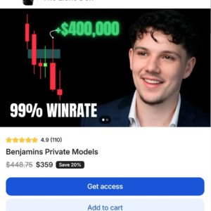 BenjaminSMC Private Models trading course featuring Turtle Soup, Gold Rush, Judas Macro, Power of 3, and risk management