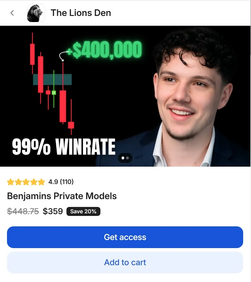 BenjaminSMC Private Models trading course featuring Turtle Soup, Gold Rush, Judas Macro, Power of 3, and risk management